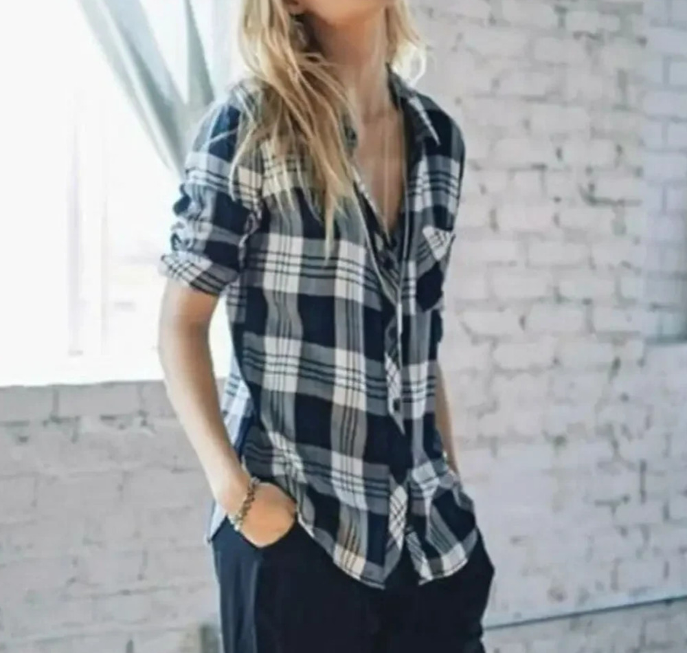 Rails Hunter Plaid Shirt Size Medium Midnight Pine Soft Flannel Grunge Preppy